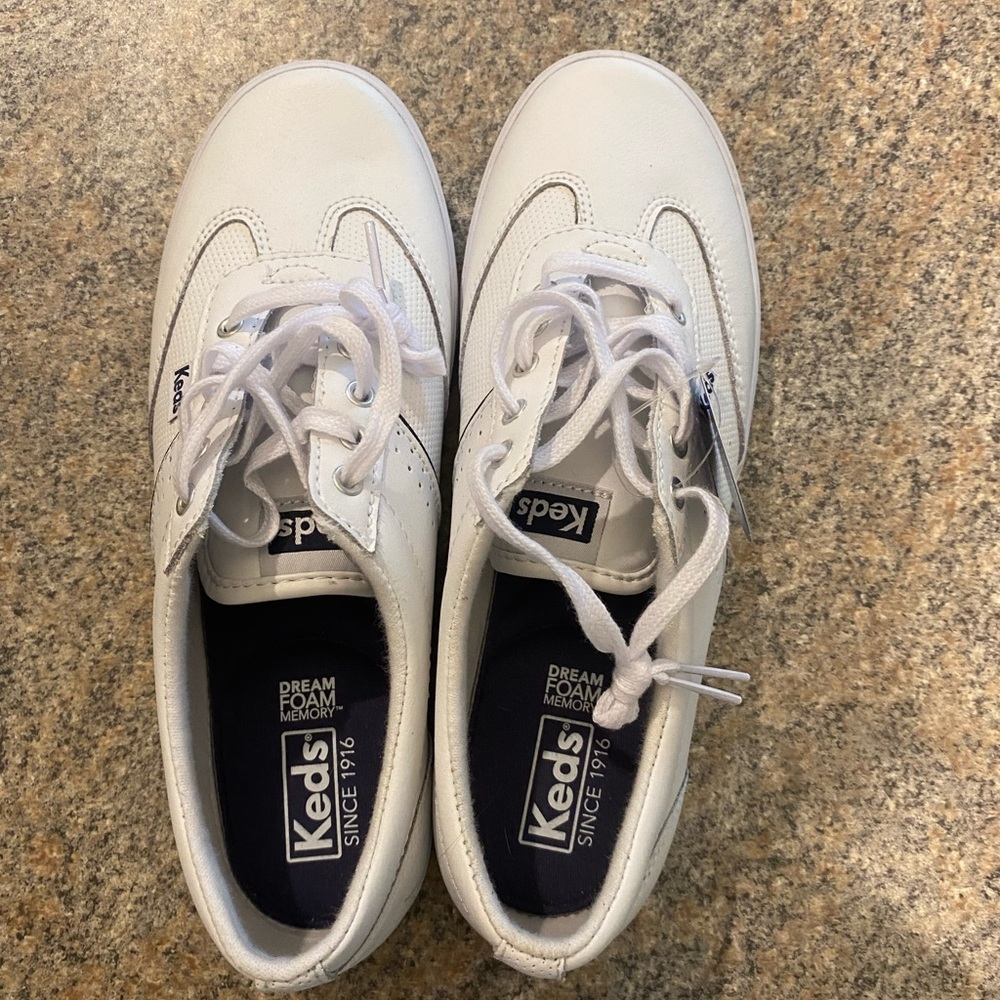 Keds White Sneakers Minimalist Design Rubber Sole